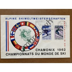 Enveloppe Championnats du monde de ski Chamonix 1962